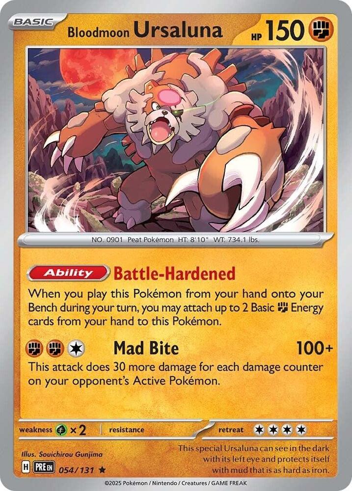 Bloodmoon Ursaluna (054/131) [Scarlet & Violet: Prismatic Evolutions] - Pokémon - Card Brawlers | Quebec | Canada |