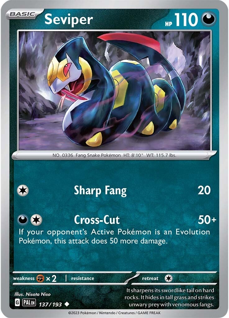 Seviper (137/193) [Scarlet & Violet: Paldea Evolved] - Pokémon - Card Brawlers | Quebec | Canada |