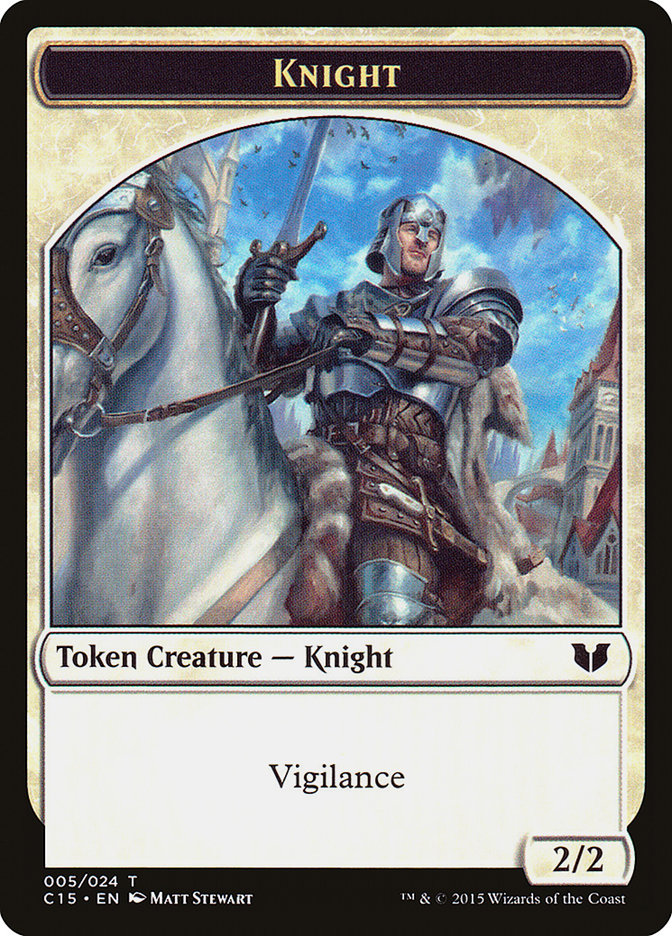 Knight (005) // Spirit (023) Double-Sided Token [Commander 2015 Tokens] - Magic: The Gathering - Card Brawlers | Quebec | Canada |