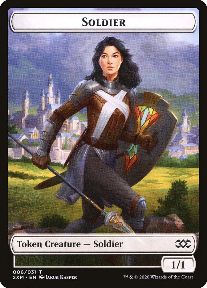 Beast // Soldier Double-Sided Token [Double Masters Tokens] - Magic: The Gathering - Card Brawlers | Quebec | Canada |