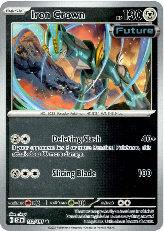 Iron Crown (132/191) [Scarlet & Violet: Surging Sparks] - Pokémon - Card Brawlers | Quebec | Canada |