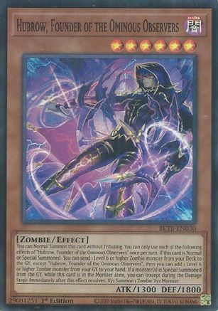 Hubrow, Founder of the Ominous Observers (BETB-EN030) Super Rare - Beyond the Brave