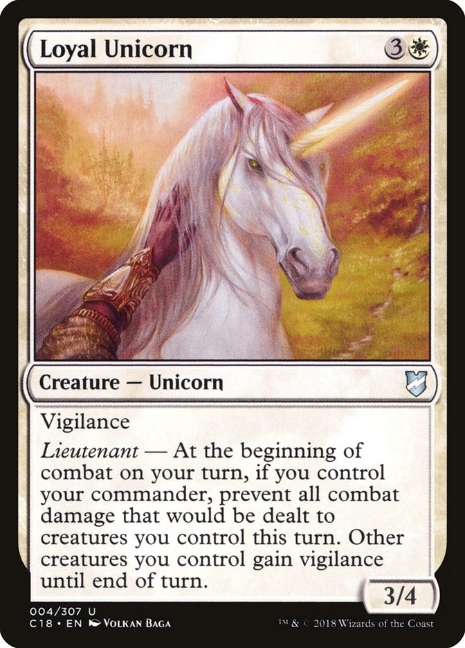 Loyal Unicorn [Commander 2018] - Magic: The Gathering - Card Brawlers | Quebec | Canada |