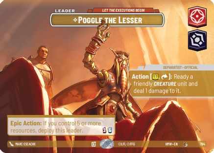 Poggle the Lesser - Let the Executions Begin (Showcase) (794) - Homeworlds Foil