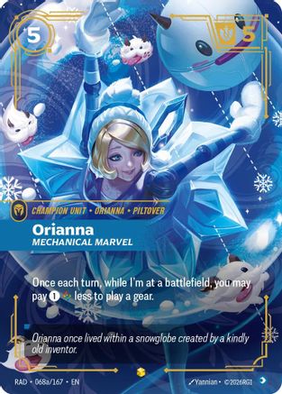 Orianna, Mechanical Marvel (Alternate Art) (068a/167) - Radiance Foil