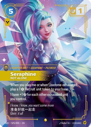 Seraphine, Not Alone (SP) (SP5/005) - Radiance Foil