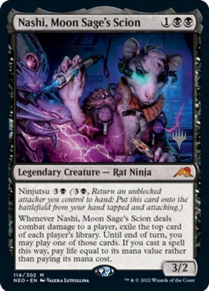 Nashi, Moon Sage's Scion (Promo Pack) [Kamigawa: Neon Dynasty Promos] - Magic: The Gathering - Card Brawlers | Quebec | Canada |