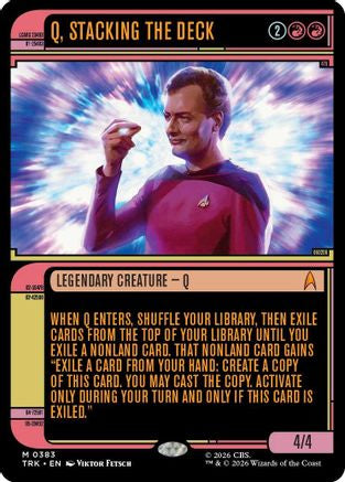 Q, Stacking the Deck (Showcase) (TRK-383) - Star Trek