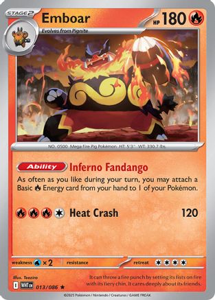 Emboar (013/086) [Deck Exclusives]