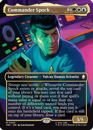 Commander Spock (Borderless) (TRC-002) - Commander: Star Trek Foil