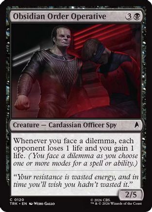 Obsidian Order Operative (TRK-120) - Star Trek Foil - Wizards of the Coast - Card Brawlers | Quebec | Canada |