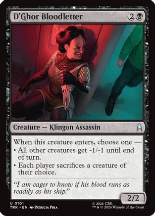 D'Ghor Bloodletter (TRK-101) - Star Trek - Wizards of the Coast - Card Brawlers | Quebec | Canada |