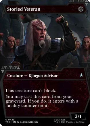 Storied Veteran (Showcase) (TRK-429) - Star Trek Foil - Wizards of the Coast - Card Brawlers | Quebec | Canada |