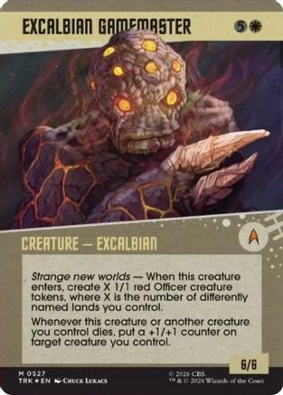 Excalbian Gamemaster (Showcase) (Surge Foil) (TRK-527) - Star Trek Foil - Wizards of the Coast - Card Brawlers | Quebec | Canada |