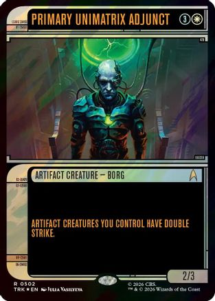 Primary Unimatrix Adjunct (Showcase) (Surge Foil) (TRK-502) - Star Trek Foil - Wizards of the Coast - Card Brawlers | Quebec | Canada |