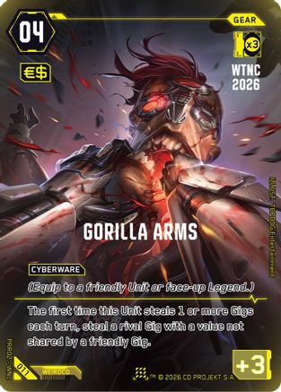 Gorilla Arms (Pre-release) (011) - Set 1 Promos Foil - Card Brawlers - Card Brawlers | Quebec | Canada |