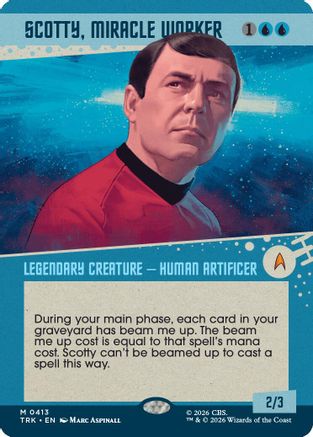 Scotty, Miracle Worker (Showcase) (TRK-413) - Star Trek Foil - Wizards of the Coast - Card Brawlers | Quebec | Canada |