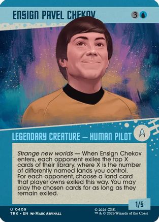 Ensign Pavel Chekov (Showcase) (TRK-409) - Star Trek Foil - Wizards of the Coast - Card Brawlers | Quebec | Canada |