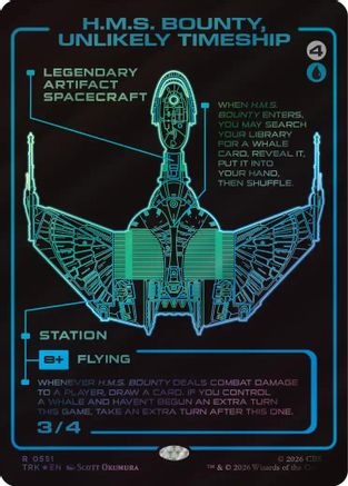 H.M.S. Bounty, Unlikely Timeship (Showcase) (Surge Foil) (TRK-551) - Star Trek Foil - Wizards of the Coast - Card Brawlers | Quebec | Canada |