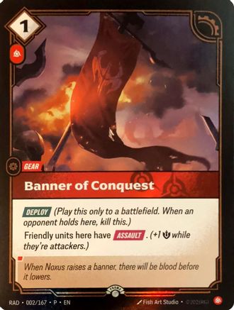 Banner of Conquest (002/167) - Riftbound Organized Play Promotional Cards Foil - Card Brawlers - Card Brawlers | Quebec | Canada |