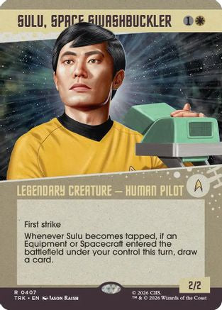 Sulu, Space Swashbuckler (Showcase) (TRK-407) - Star Trek Foil - Wizards of the Coast - Card Brawlers | Quebec | Canada |