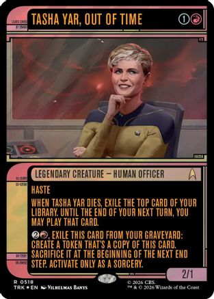 Tasha Yar, Out of Time (Showcase) (Surge Foil) (TRK-518) - Star Trek Foil - Wizards of the Coast - Card Brawlers | Quebec | Canada |