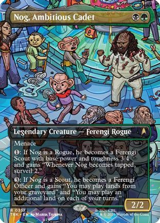 Nog, Ambitious Cadet (Borderless) (TRK-351) - Star Trek Foil - Wizards of the Coast - Card Brawlers | Quebec | Canada |