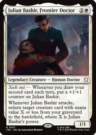 Julian Bashir, Frontier Doctor (Surge Foil) (TRC-021) - Commander: Star Trek Foil - Wizards of the Coast - Card Brawlers | Quebec | Canada |