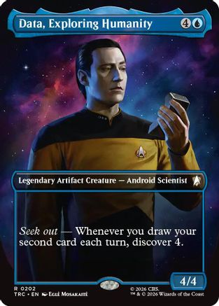 Data, Exploring Humanity (Borderless) (TRC-202) - Commander: Star Trek - Wizards of the Coast - Card Brawlers | Quebec | Canada |