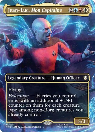 Jean-Luc, Mon Capitaine (Borderless) (TRC-190) - Commander: Star Trek - Wizards of the Coast - Card Brawlers | Quebec | Canada |