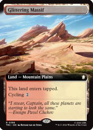 Glittering Massif (Extended Art) (TRC-386) - Commander: Star Trek - Wizards of the Coast - Card Brawlers | Quebec | Canada |