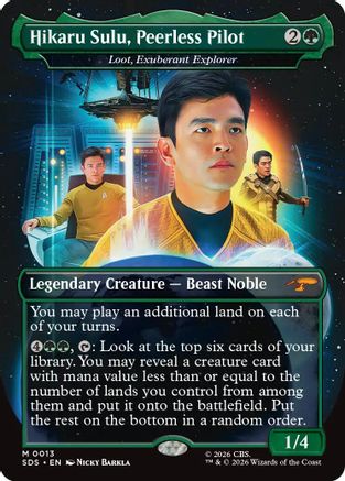 Hikaru Sulu, Peerless Pilot - Loot, Exuberant Explorer (Borderless) (SDS-013) - Star Trek: Stardates - Wizards of the Coast - Card Brawlers | Quebec | Canada |