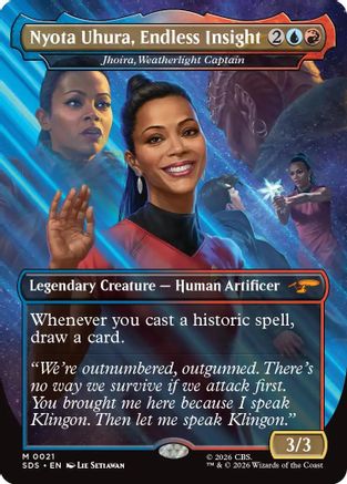 Nyota Uhura, Endless Insight - Jhoira, Weatherlight Captain (Borderless) (SDS-021) - Star Trek: Stardates Foil - Wizards of the Coast - Card Brawlers | Quebec | Canada |