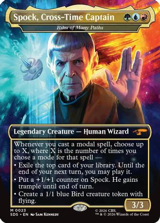 Spock, Cross-Time Captain - Riku of Many Paths (Borderless) (SDS-023) - Star Trek: Stardates - Wizards of the Coast - Card Brawlers | Quebec | Canada |