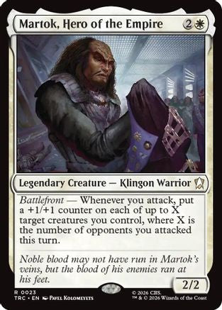 Martok, Hero of the Empire (Surge Foil) (TRC-023) - Commander: Star Trek Foil - Wizards of the Coast - Card Brawlers | Quebec | Canada |