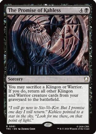 The Promise of Kahless (TRC-061) - Commander: Star Trek - Wizards of the Coast - Card Brawlers | Quebec | Canada |