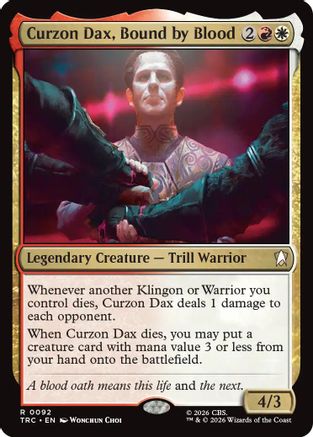 Curzon Dax, Bound by Blood (TRC-092) - Commander: Star Trek - Wizards of the Coast - Card Brawlers | Quebec | Canada |