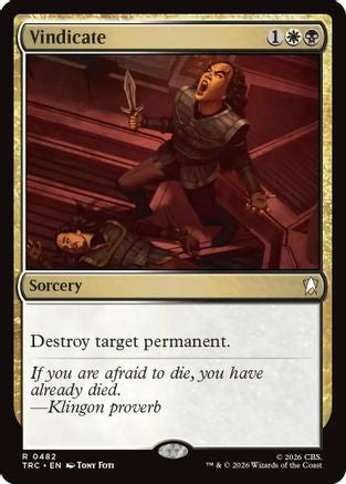 Vindicate (TRC-482) - Commander: Star Trek - Wizards of the Coast - Card Brawlers | Quebec | Canada |