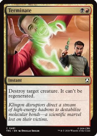 Terminate (Surge Foil) (TRC-481) - Commander: Star Trek Foil - Wizards of the Coast - Card Brawlers | Quebec | Canada |
