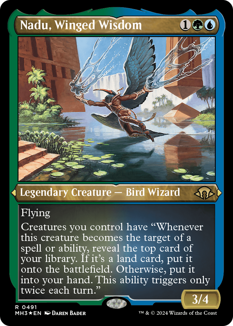 Nadu, Winged Wisdom (Foil Etched) [Modern Horizons 3] - Magic: The Gathering - Card Brawlers | Quebec | Canada |
