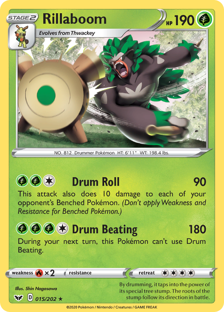 Rillaboom (015/202) [Sword & Shield: Base Set] - Pokémon - Card Brawlers | Quebec | Canada |