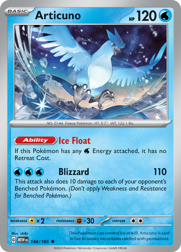 Articuno (144/165) [Scarlet & Violet 151] - Pokémon - Card Brawlers | Quebec | Canada |