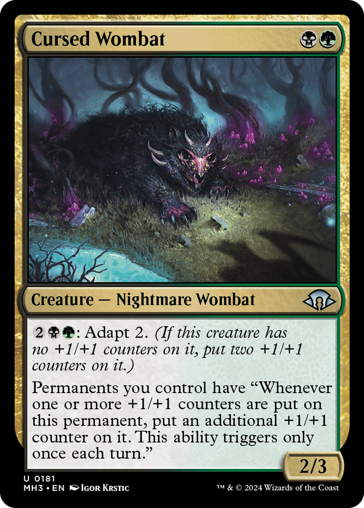Cursed Wombat [Modern Horizons 3] - Magic: The Gathering - Card Brawlers | Quebec | Canada |