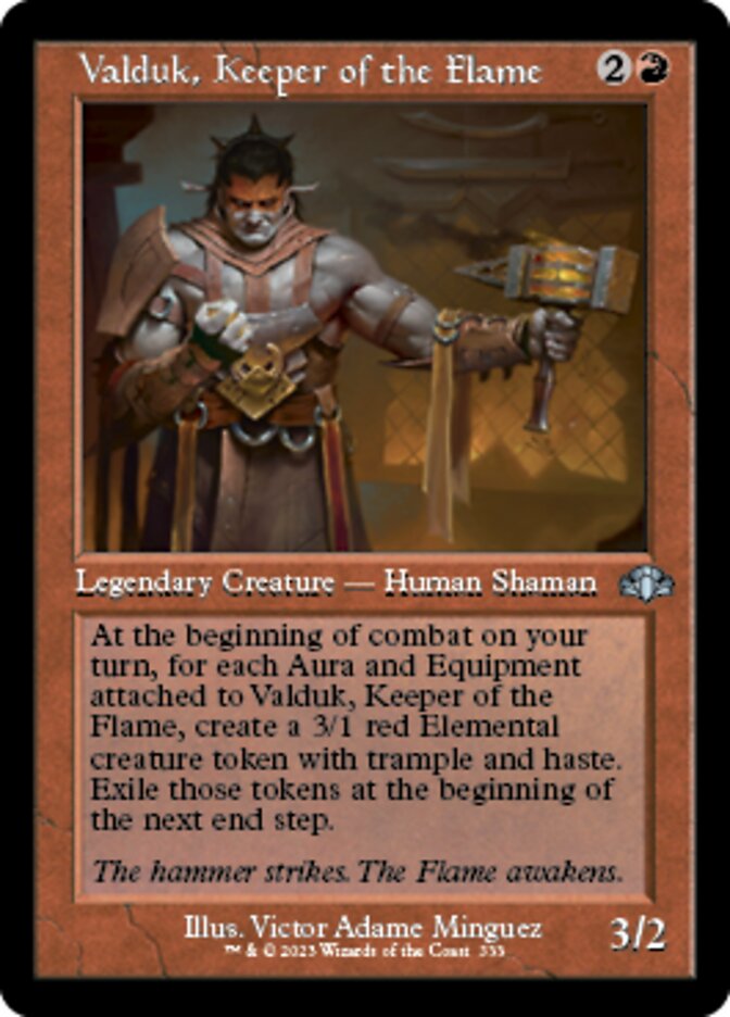 Valduk, Keeper of the Flame (Retro) [Dominaria Remastered] - Magic: The Gathering - Card Brawlers | Quebec | Canada |