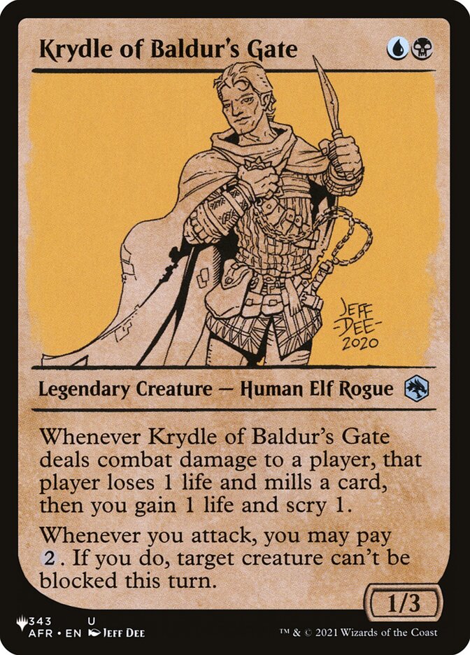 Krydle of Baldur's Gate (Showcase) [The List] - Magic: The Gathering - Card Brawlers | Quebec | Canada |