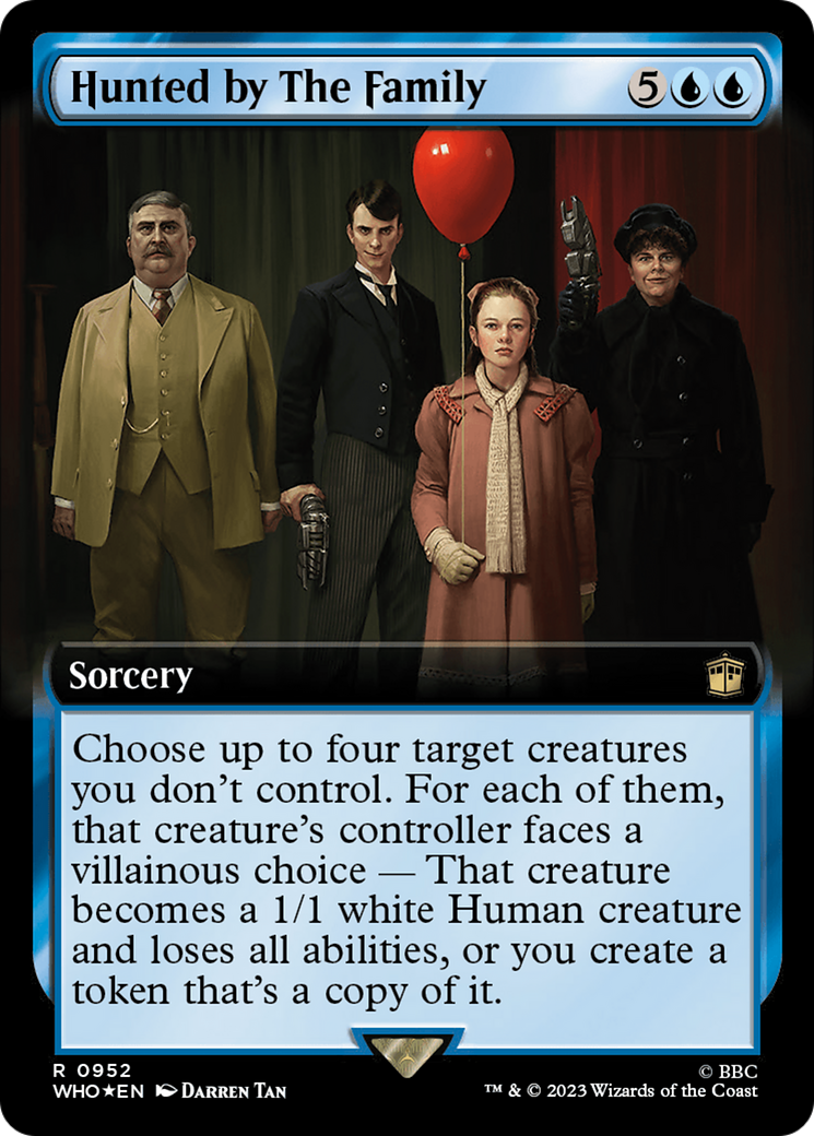Hunted by The Family (Extended Art) (Surge Foil) [Doctor Who] - Magic: The Gathering - Card Brawlers | Quebec | Canada |