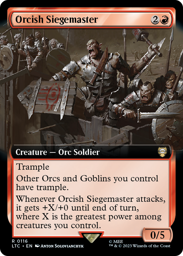 Orcish Siegemaster (Extended Art) [The Lord of the Rings: Tales of Middle-Earth Commander] - Magic: The Gathering - Card Brawlers | Quebec | Canada |