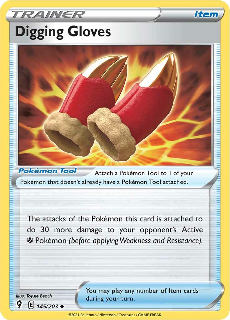 Digging Gloves (145/203) [Sword & Shield: Evolving Skies] - Pokémon - Card Brawlers | Quebec | Canada |