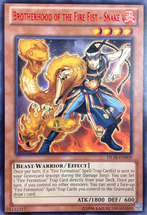 Brotherhood of the Fire Fist - Snake (Red) [DL18-EN009] Rare - Yu-Gi-Oh! - Card Brawlers | Quebec | Canada |