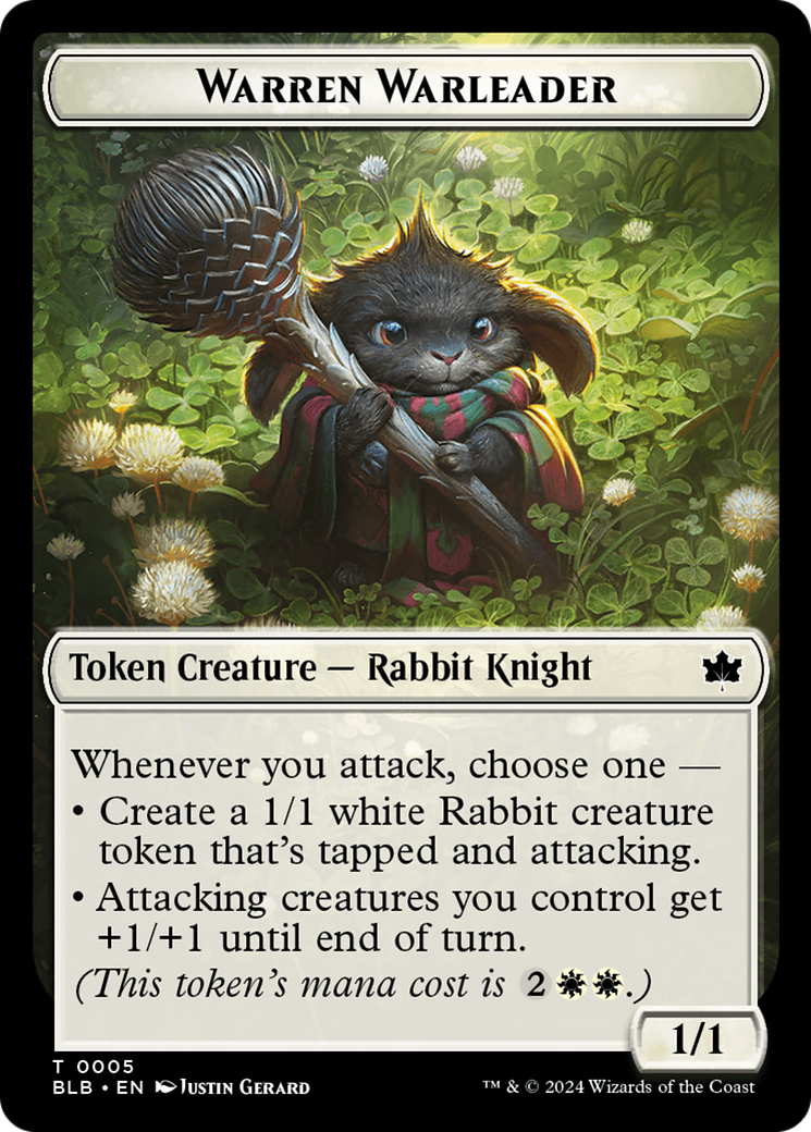 Fish // Warren Warleader Double-Sided Token [Bloomburrow Tokens] - Magic: The Gathering - Card Brawlers | Quebec | Canada |